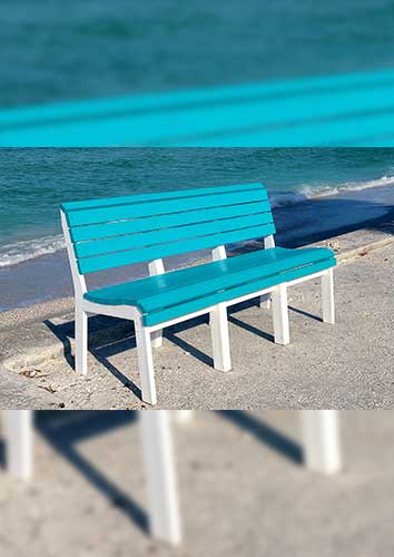 Island Time Sunrise Bench Outdoor Furniture